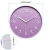 Unique Bargains Battery Operated Silent Non-Ticking 3D Number Quartz Wall Clock 8" - 2 of 4