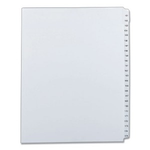 Avery Preprinted Legal Exhibit Side Tab Index Dividers, Allstate Style, 25-Tab, 151 to 175, 11 x 8.5, White, 1 Set - 1 of 4