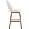 YOUNIKE Counter Height Bar Stool 26 Inch Modern Farmhouse Barstools with Solid Wood Legs Upholstered Bar Height Chair Boucle Fabric - 4 of 4