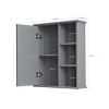 ChicFurnit Bathroom Storage Cabinet Wall Mounted Cabinet with Door for Bathroom Organization, Gray, 29.92"*15.74"*8.66" - 2 of 4
