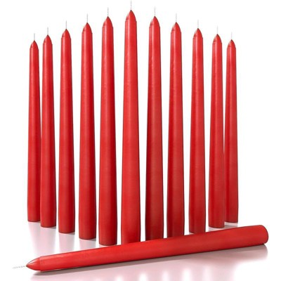 10 inch Taper Candles Set of 12 - Tall Candles Unscented - Tapered Candle Sticks
