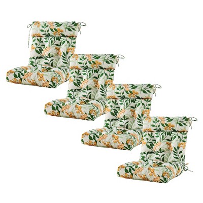 ARTPLAN Patio Chair Cushion,Tufted Adirondack Outdoor Chair Cushion,Wicker High Back Outdoor Seat Cushion,Set of 4,21"X21"X4" (4 Pack)