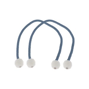 Unique Bargains Magnetic Buckle Large Faux Pearl Curtain Strap Polyester Rare Earth Magnet 2 Pcs - 1 of 4