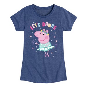 Girls' - Peppa Pig - Let's Dance Ballerina Fitted Short Sleeve Graphic T-Shirt - 1 of 4