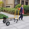 Hand Truck Dolly 2 Wheel Dolly Cart And 4 Wheel Push Cart With Swivel Wheels 330 LBS Capacity,abstract,black,33.46in,2.79ft - 2 of 4