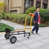 Hand Truck Dolly 2 Wheel Dolly Cart And 4 Wheel Push Cart With Swivel Wheels 330 LBS Capacity,abstract,black,33.46in,2.79ft - image 2 of 4