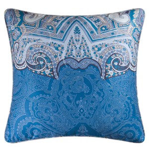 C&F Home 26" x 26" Daphne Blue Damask Cotton Euro Sham - Machine Washable - 1 of 4