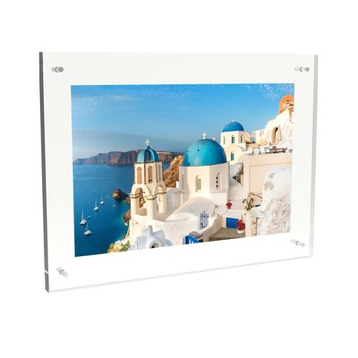 Hastings Home Acrylic Floating Design Family Photo or Art Display Picture Frame - 14" x 19", Clear