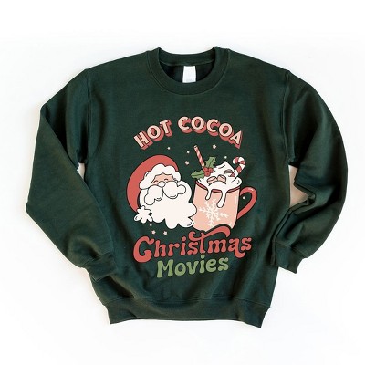 Simply Sage Market Women's Graphic Sweatshirt Retro Hot Cocoa Christmas Movies