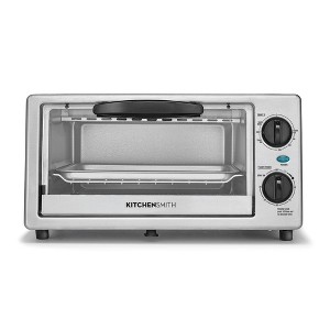 KitchenSmith by Bella Toaster Oven - Stainless Steel: Countertop Small Toaster, 4-Slice, Adjustable Browning, Auto Shut-Off - 1 of 4