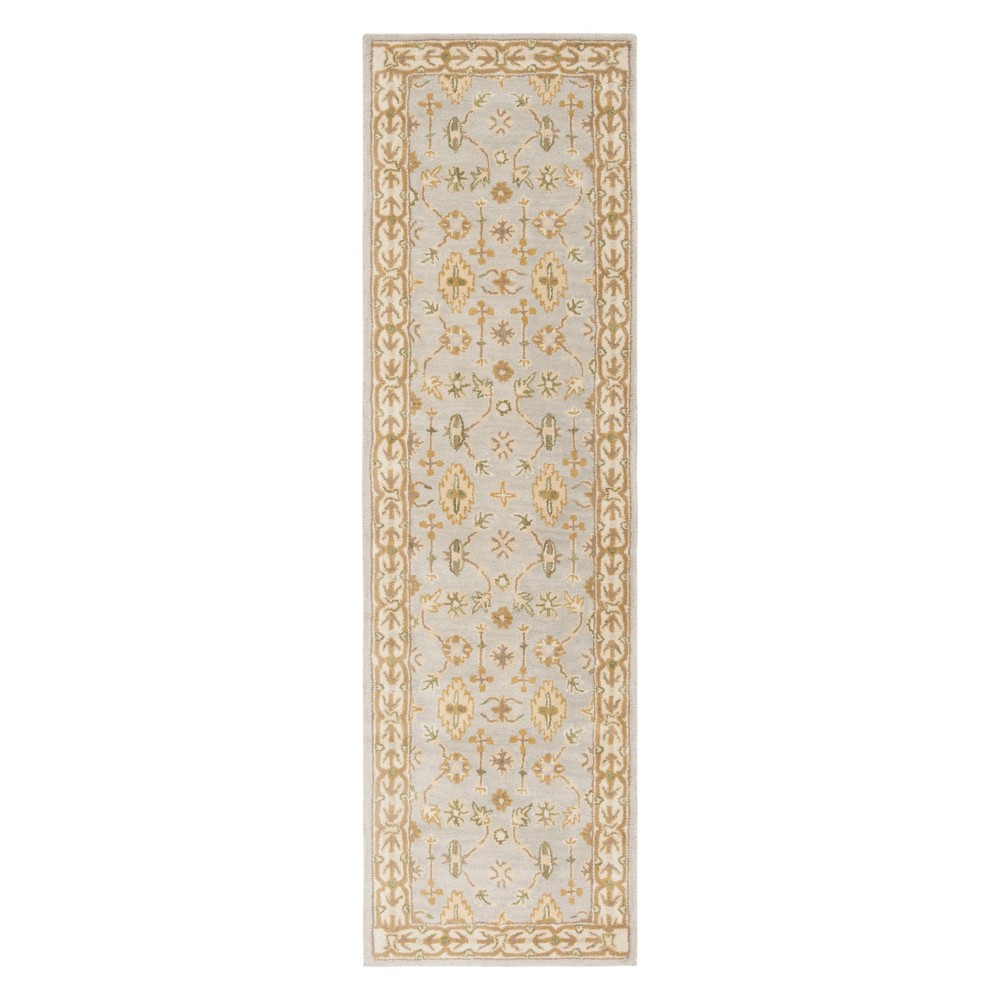 Light Blue/Ivory Holly Tufted Runner 2'3inx8' - Safavieh