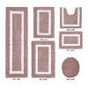 Hotel Bath Rug 100% Premium Cotton Tufted Weave Two Tone Reversible 6 Piece Bathroom Rug Set, Super Soft & Water Absorbent, Machine Washable Bathmat - 2 of 4