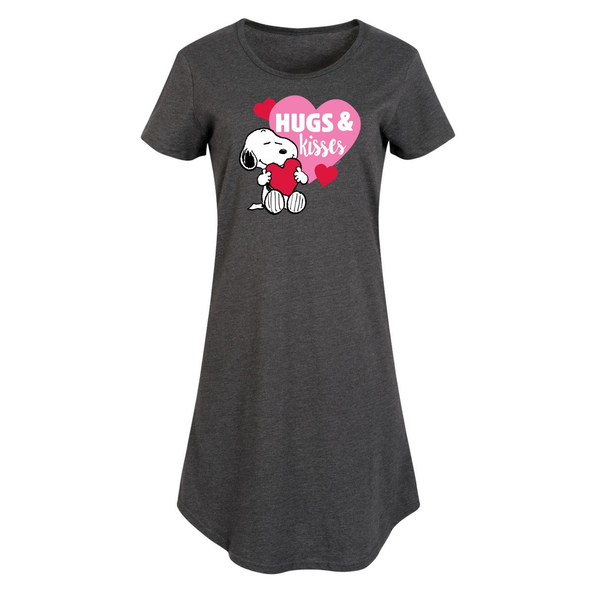 Women's - Peanuts - Snoopy Hugs And Kisses Graphic T-shirt Dress