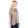 24seven Comfort Apparel Womens Oversized Long Sleeve Dolman Top - 2 of 4