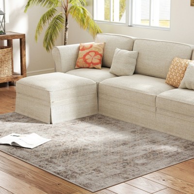 GlasFlength Rugs 4'x6' Vintage Waterproof Extra Large Area Rugs Carpet Non-Slip Rug Pads Washable Rug for Room, Multicolored, 72"*0.3"*48"