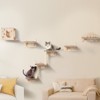VEVOR Wall Mounted Cat Shelves, Cat Wall Shelves and Perches with Jumping Boards, Nest, Barrier Board & Cat Tree, Beige - 2 of 4