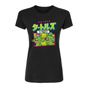 Women's - Teenage Muntant Ninja Turtles - Kanji Fitted Graphic T-Shirt - 1 of 2