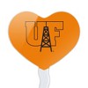 University of Findlay Primary Logo Heart Love Cupcake Picks Toppers Decoration Set of 6 - 2 of 4