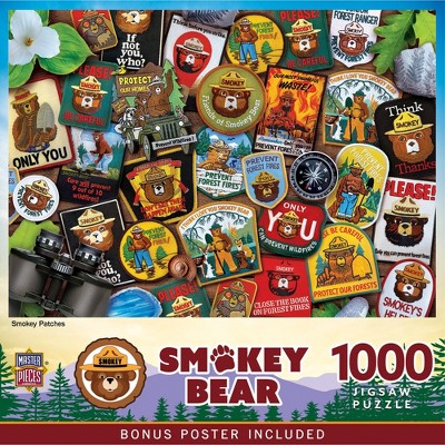 MasterPieces 1000 Piece Jigsaw Puzzle - Smokey Bear Patches - 20"x27"