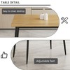 Lirago 47.2"W * 27.5"D * 28.7"H Modern Minimalist MDF Dining Table with Black Metal Legs-4-6 Seater for Small Kitchens & Apartments - 4 of 4