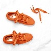 Elerevyo Women's Satin Flat Ribbon Shoelaces Sneakers Canvas Shoestrings 2 Pairs - 4 of 4