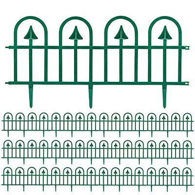 Sunnyglade 12 Pack Garden Edging Decorative Border Recycled Plastic Landscape