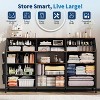 Jojoka Modern 14-Drawer Fabric Dresser with Wood Tabletop and Metal Frame Floor Mount, Brown - 3 of 4