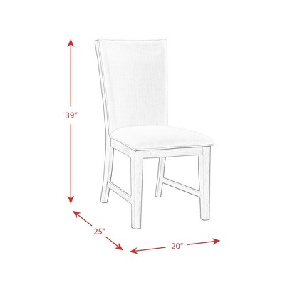 Jasper High Back Gray Upholstered Side Chair Set