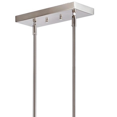 Anna 38.5" Nickel Linear 5-Light LED Glass Pendant