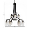 Toltec Lighting Paramount 9 - Light Chandelier in  Matte Black/Brushed Nickel with 5" Clear Bubble Shade - 2 of 2
