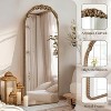 Gold Full Length Mirror: 53x19 in Traditional Ornate Antique Floor Mirror - Baroque Vintage - 3 of 4
