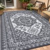 Waterproof Outdoor Rug Reversible Plastic Straw Mat, Vintage Medallion Patio Carpet for RV, Deck, Beach, Camping - 4 of 4