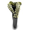 Slickblue Two-Tone Stainless Steel Infinity Ring for Women, with Topaz & Green Crystals in Gold/Black Options, Size 5-10 - 4 of 4