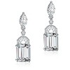 Guili Sterling Silver White Gold Plated Colored Cubic Zirconia Drop Earrings in Radiant, Sparkle, or Elegance Designs for a Vibrant, Timeless Glow - 3 of 3