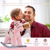 Whisen Kids’ Plush Rocking Horse with Neighing and Galloping Sound, Rocker Horse Chair Toy Gift for 36+ Months - Pink - 3 of 4
