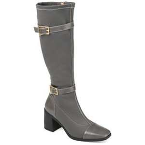 Journee Collection Womens Gaibree Stacked Heel Knee High Boots - 1 of 4