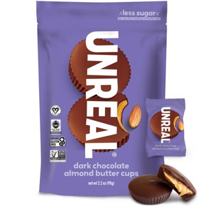 UNREAL Dark Chocolate Almond Butter Cups Candy - 3.2oz - 1 of 4