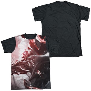 Men's Power Rangers Red Zord Poster Short Sleeve Costume T-Shirt - 1 of 4