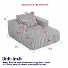 CENGHU Corduroy Upholstered Sofa Couch, Bean Bag Chair, Sponge Sectional Sofa Lounge Chair with Ottoman, Single Sofa Sleeper Chair - 4 of 4