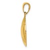 Black Bow Jewelry 14k Yellow Gold Domed Baseball Pendant, 17mm - 2 of 4