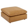 Commix Down Filled Overstuffed Vegan Leather Ottoman Tan - Modway: Modern Square Faux Upholstered, Wood Frame - image 3 of 4