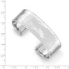 Black Bow Jewelry 19mm 14k White Gold Lightly Hammered Cuff Bangle Bracelet - 4 of 4
