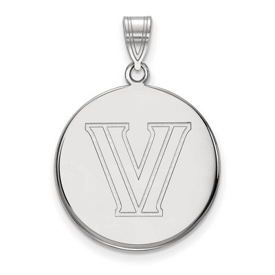 Black Bow Jewelry 10k White Gold Villanova Wildcats NCAA Large Pendant