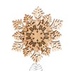 The Lakeside Collection Snowflake Tree Topper - Wooden Christmas Ornament with Carved Look - image 3 of 4