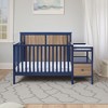 VYNXARIA 4-in-1 Crib and Changer Combo Midnight Blue/Vintage Walnut - 3 of 4