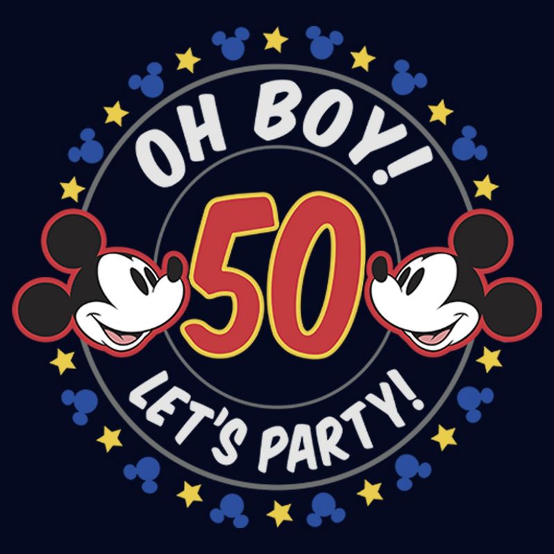 Juniors Womens Mickey & Friends Oh Boy Let’s Party T-Shirt, 2 of 5