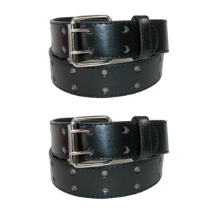 CTM Kids' Leather Two Hole Jean Belt (Pack of 2) - 1 of 4