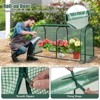 Costway Wood Raised Garden Bed with Greenhouse Cover Mini Portable Greenhouse Kit Green/White+Gray/Beige - 4 of 4