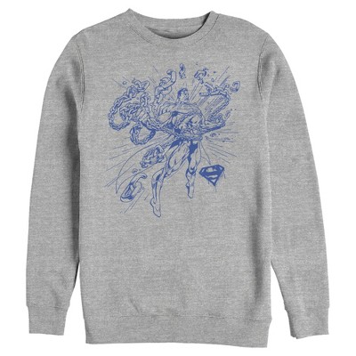 Men's Superman Hero Broken Chains Sweatshirt : Target