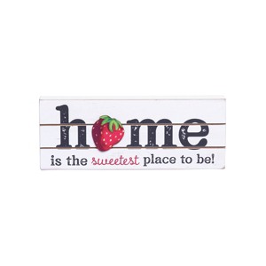 Gallerie II 1.1"H x 10"L x 3.9"W Strawberry Home Wall Sign Decor - 1 of 2